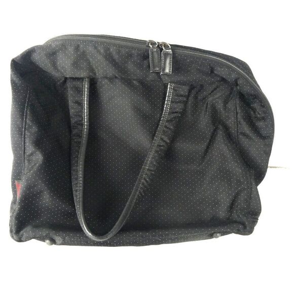 Artisan & Artist Hangbag Shoulder Bag Purse Boston Polka Dot Black Red Fits All - Picture 1 of 8